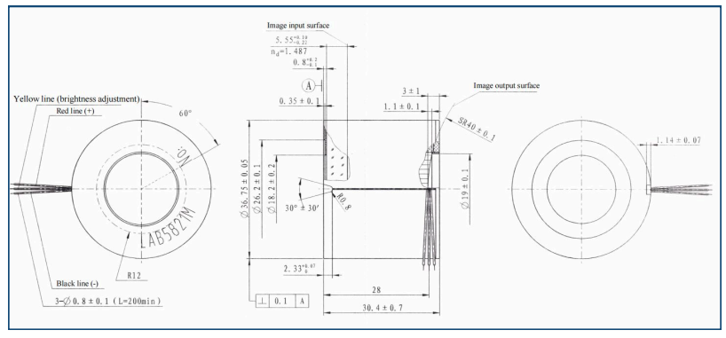 Dimensional Drawing LUX2-5821M / LUX2-5821MW